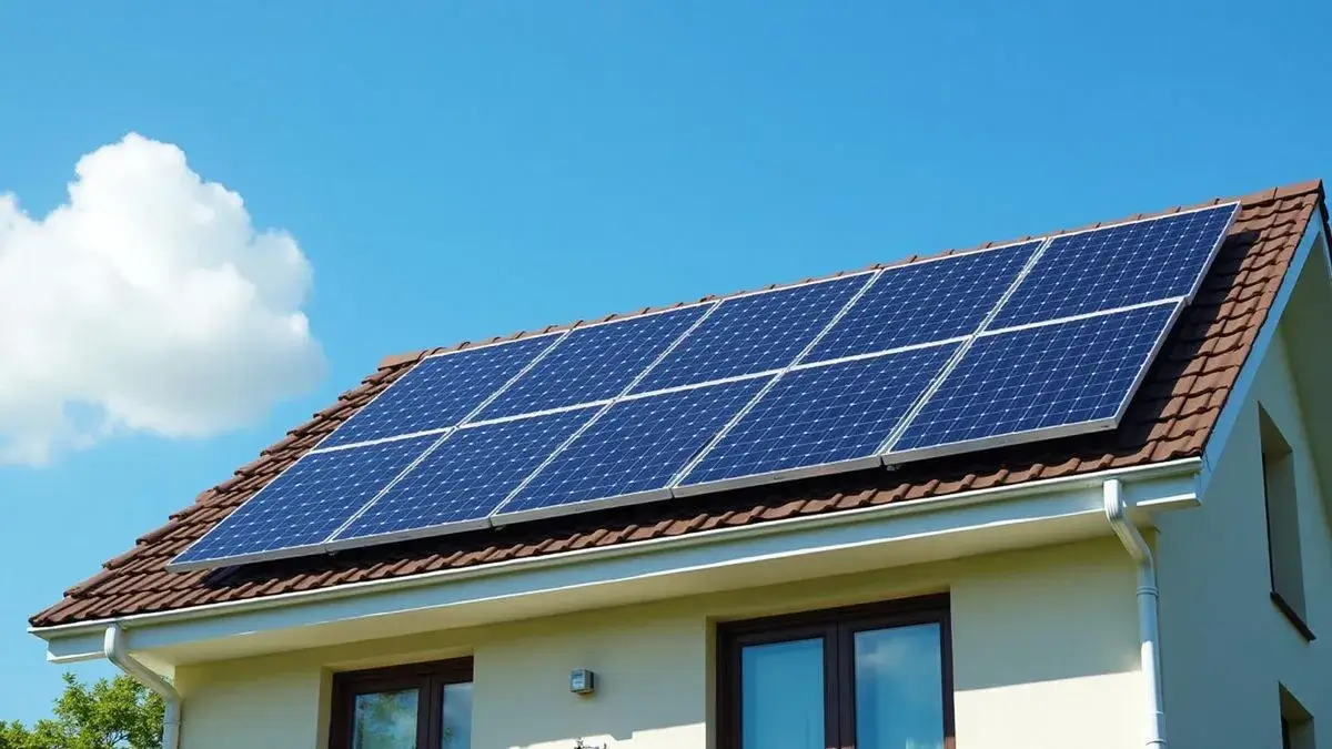 Solar panels on residential home